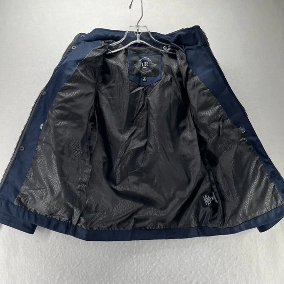 Urban Republic Jacket Boys Size 8 Utility Hoodie Full Zip Snap Long Sleeve Blue - Picture 8 of 13